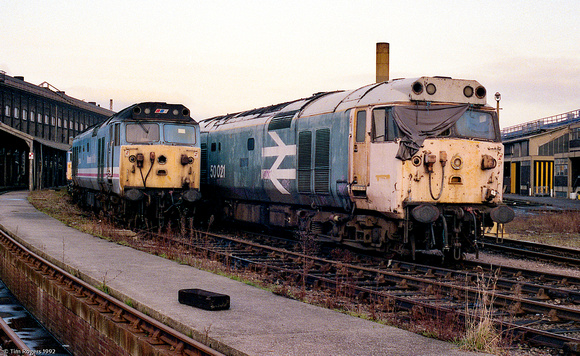 50044 & 50021 13 Jan 1992 Stratford Depot 92_01A_TJR002-Enhanced